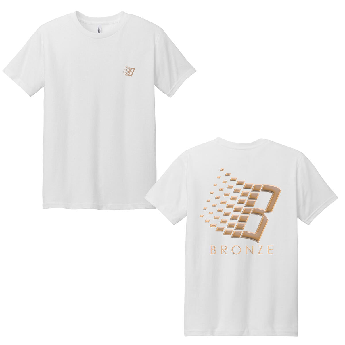 Bronze Balloon Logo Tee - White