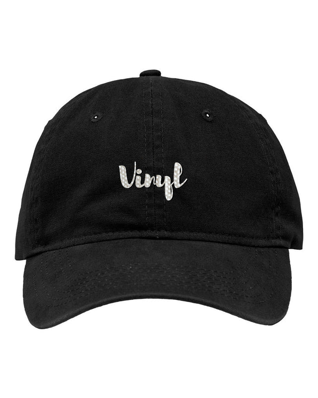 Vinyl "Script" Dad Hat Black