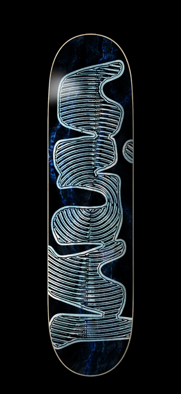 VINYL SPIRAL BLUE MARBLE DECK (8.125/8.25/8.38)