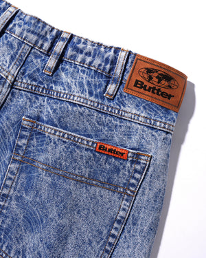 Butter Goods Web Denim Jeans - (Acid Wash Indigo)