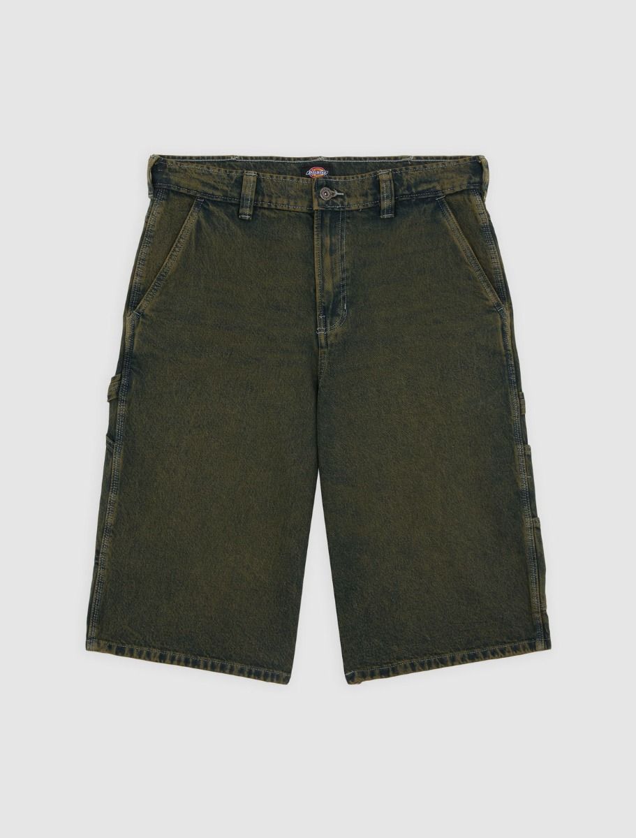 Dickies 14" Loose Denim Painter Short - (Green Tone Fade)