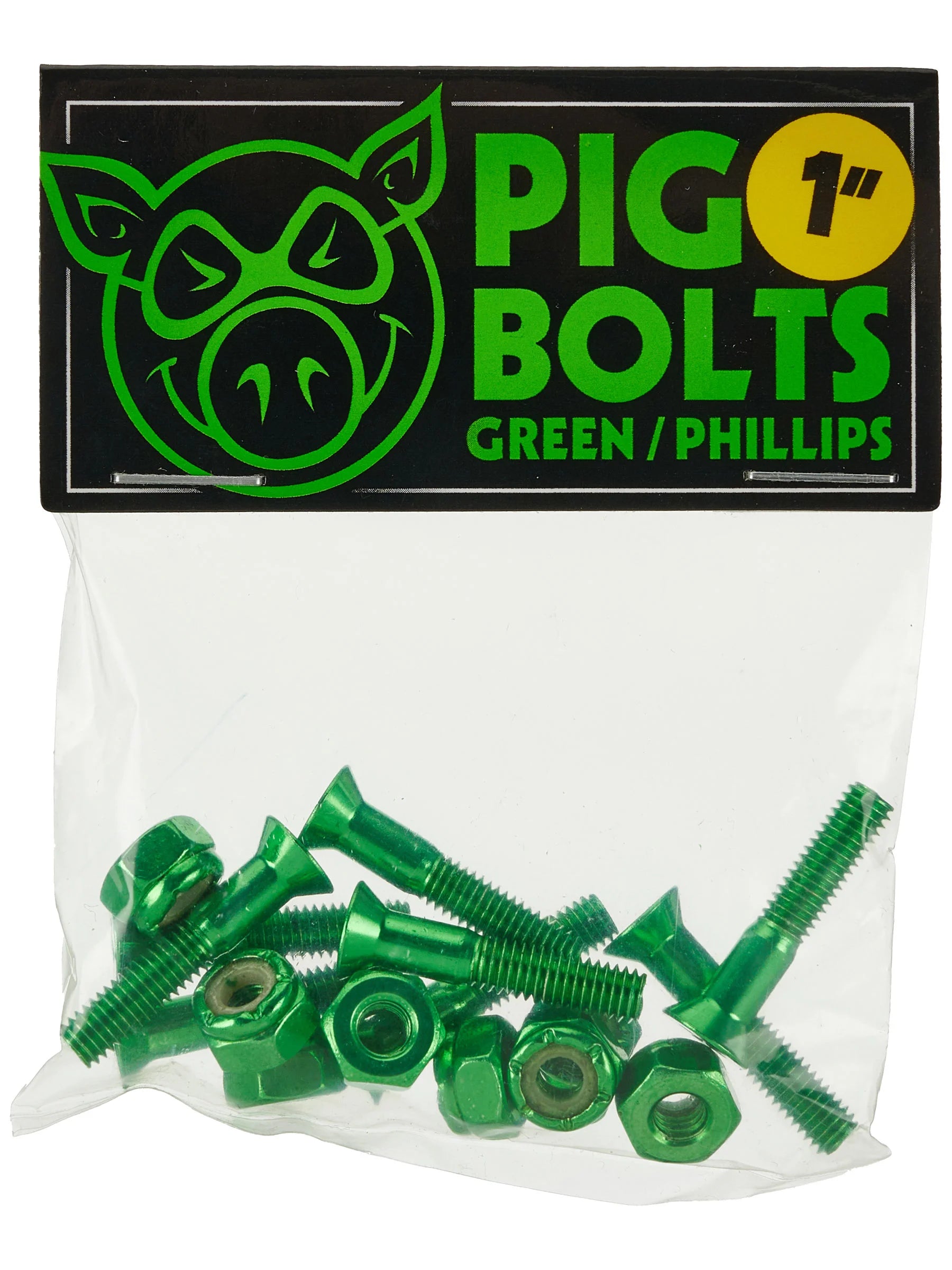pig 1" Phillips hardware-green