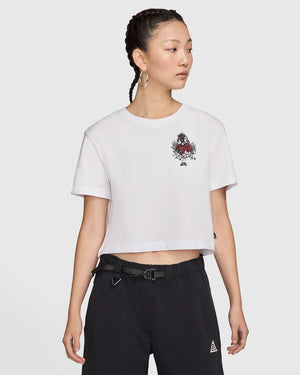 Nike SB Women's Crop Tee "Sky" - White