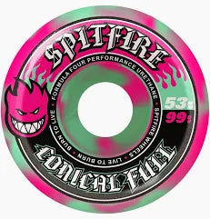 Spitfire F4 99D Conical Full Teal/Pink Swirl - (53mm)